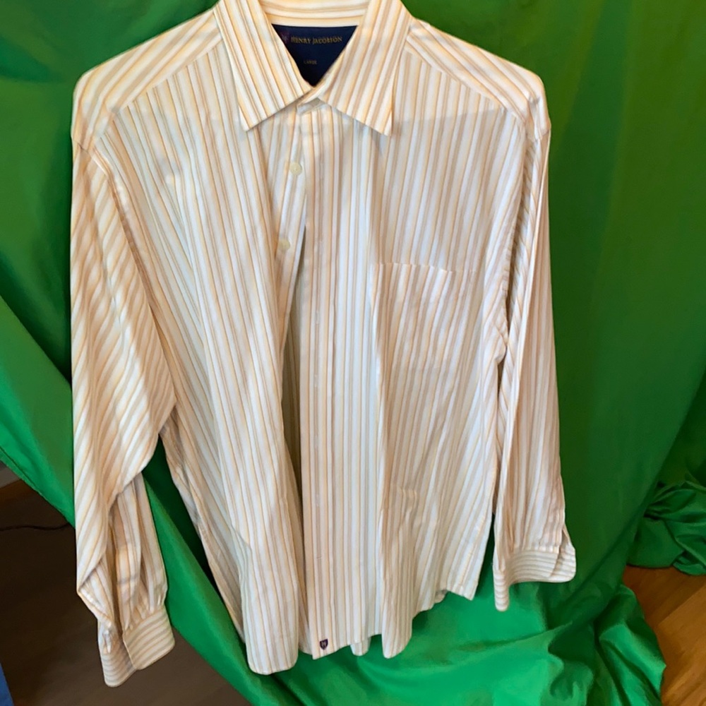 4/$20 Men’s L Henry Jacobson dress shirt